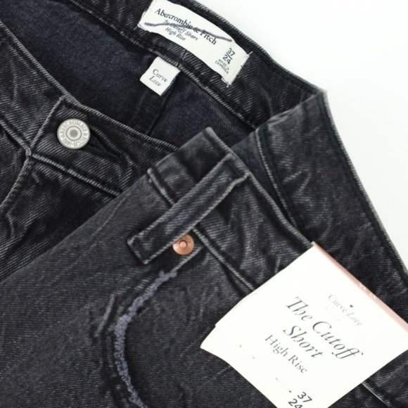 ABERCROMBIE & FITCH CURVE LOVE THE CUTOFF‎ HIGH RISE SHORTS - Picture 4 of 5